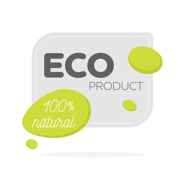 Öko-Symbol, Etikett. organische Tags. natürliches Produktelement. Flachbildschirm — Stockvektor