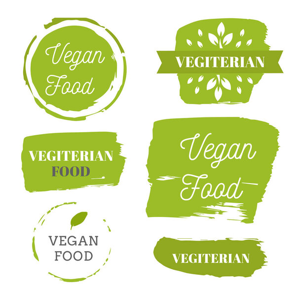 Иконки здоровой пищи, этикетки. Органические жетоны. Элементы натурального продукта
