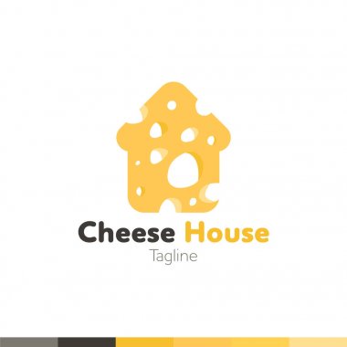 Peynir evi Logo, Restoran logo, yemek ve pişirme logo, vecto