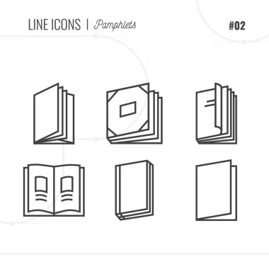 Broşürler, kataloglar, kitaplar, vektör simge stil tasarlamak olduğunu
