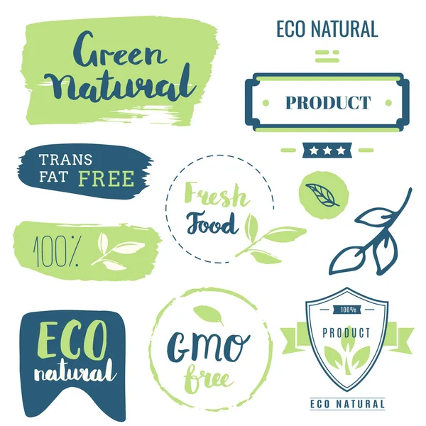 Fresh, organic, gluten free, 100% bio, premium quality, locally — Stock Vector