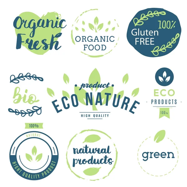 Fresh, organic, gluten free, 100% bio, premium quality, locally — Stock Vector