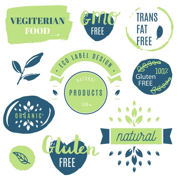 Fresh, organic, gluten free, 100% bio, premium quality, locally — Stock Vector