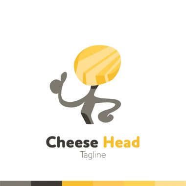Logo, Restoran logosu, yemek ve pişirme logosu, vektör logo şablonu peynir.