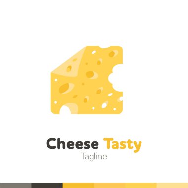 Logo, Restoran logosu, yemek ve pişirme logosu, vektör logo şablonu peynir.