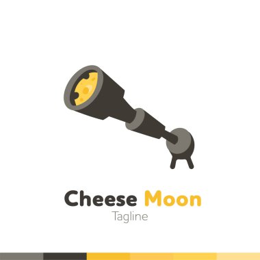 Logo, Restoran logosu, yemek ve pişirme logosu, vektör logo şablonu peynir.