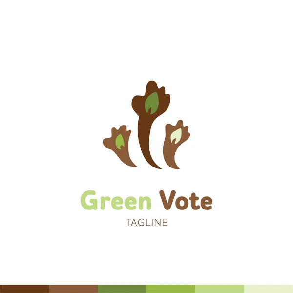 Grön logotyp, ekologi logotyp, blad och natur-logotypen, vektor logotypen te — Stock vektor