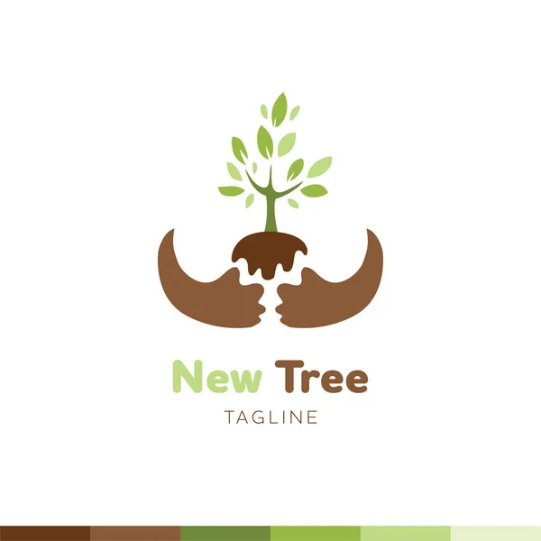 Πράσινο λογότυπο, λογότυπο οικολογία, φύλλα και λογότυπο της φύσης, διάνυσμα λογότυπο te Διανυσματικά Γραφικά