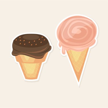 Dondurma resimde kümesi. IC topları bir dizi fiyat listesi