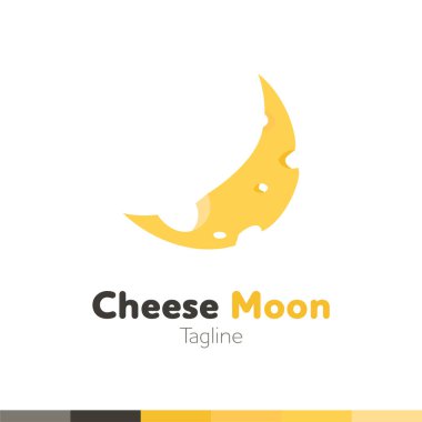 Peynir yemek Logo, Restoran logosu, yemek ve pişirme logosu, vektör logo şablonu.