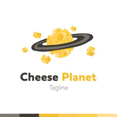 Peynir yemek Logo, Restoran logosu, yemek ve pişirme logosu, vektör logo şablonu.