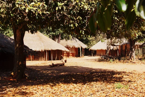 Tradicionális afrikai falu Stock Fotó