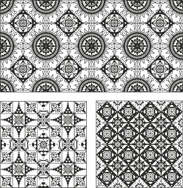 四角形と正方形、フォーム装飾的なパターンのセット — ストックベクタ