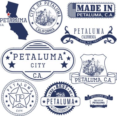 Petaluma city, Ca. pul ve işaretleri