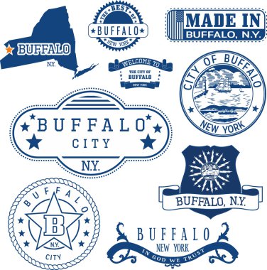 Buffalo, New York. Pullar ve işaretleri.