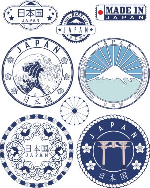 Japonya. Dizi jenerik pullar ve işaretleri