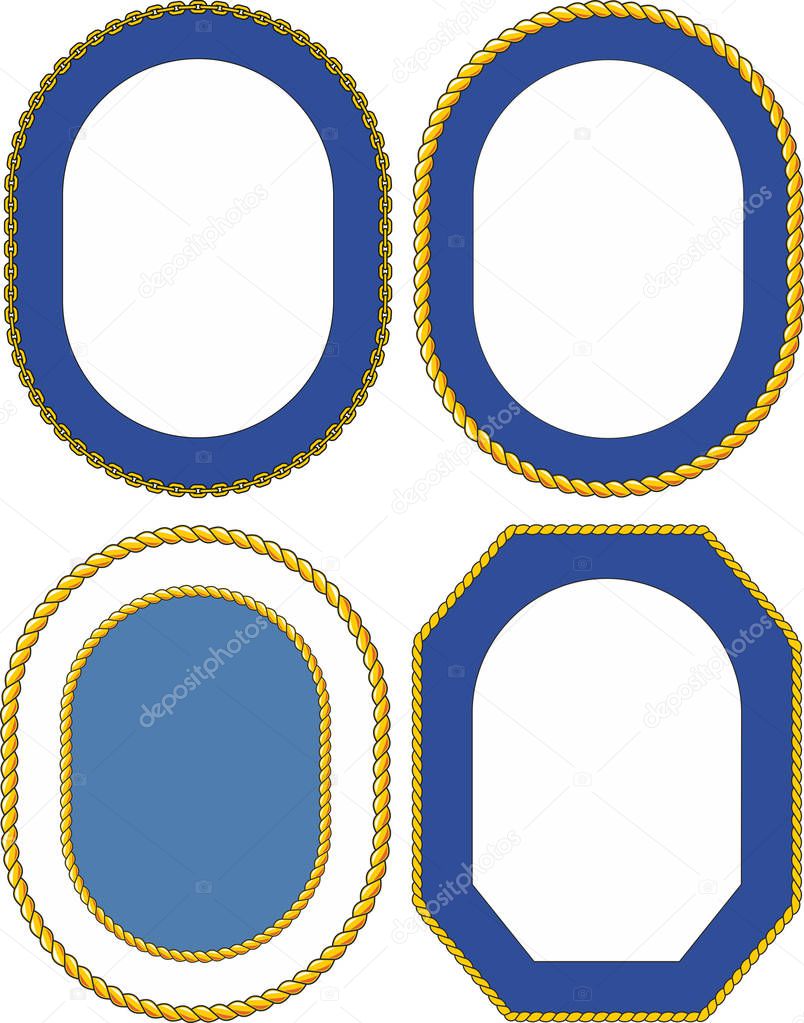 Set of ship emblem crest templates