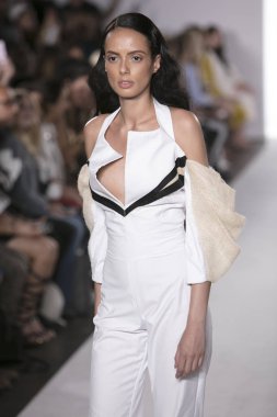 Cindy Monteiro fashion show during NYFW S/S18 first stage clipart