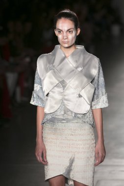 Manken Nyfw ilkbahar/yaz 2018, Konseyi, kalkınan Amerikalı Moda Tasarımcısı Vitrini Fesdevy New York City Pier 59 stüdyolarında 10 Eylül 2017 üzerinde featuring sırasında pist yürür