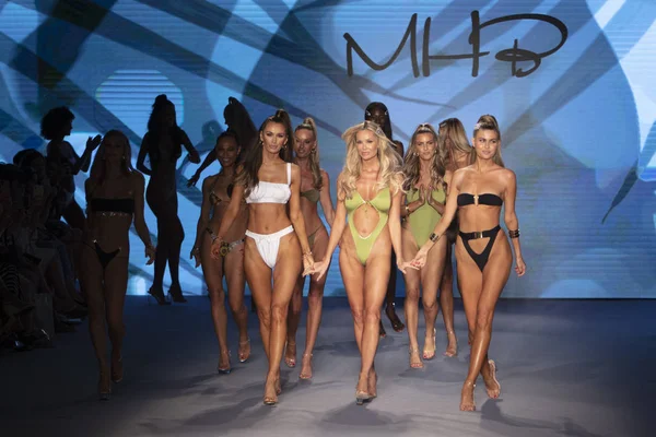 A model walks the runway for Monica Hansen Swimwear Summer collection 2020 fashion show during Paraiso Swim Week 2019 at Miami Beach in the Paraiso Runway Tent on July 13th, 2019