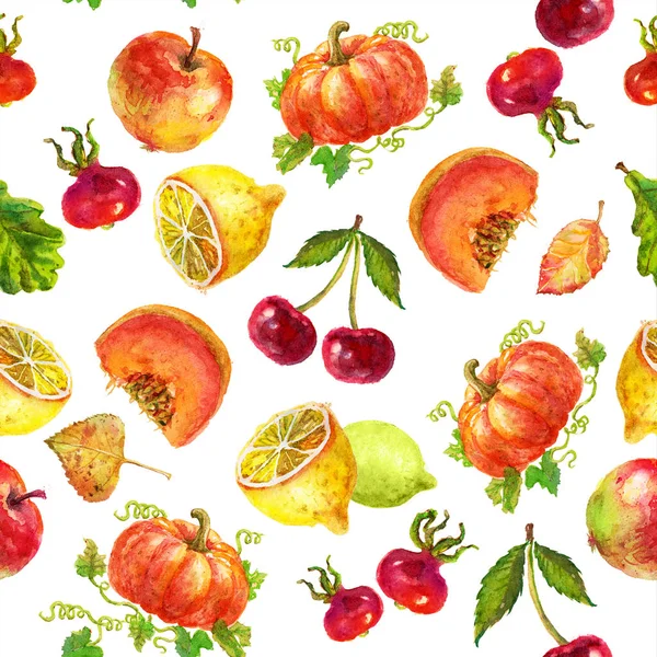 Sulu Boya desen meyve sebze seti