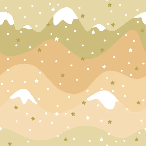 Χριστούγεννα στο βουνό χωρίς ραφή πρότυπο. Χειμώνα vector βουνό εικονογραφήσεις — Διανυσματικό Αρχείο