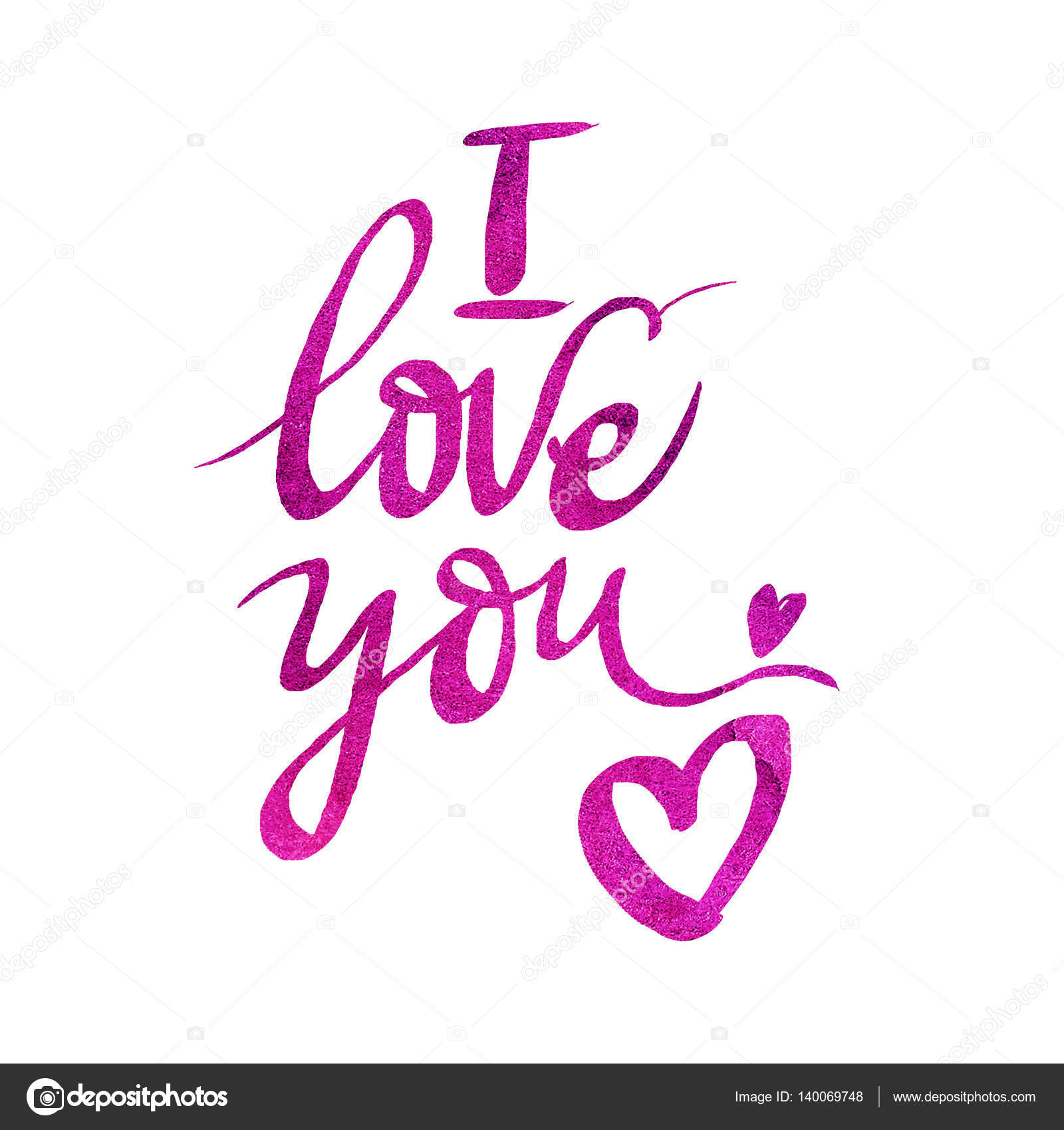 Iictures : love you cartoon | Cartoon violet Inscription I Love You ...