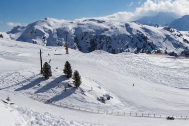 Zillertall valley, Avusturya Alpleri'nde görünümünü