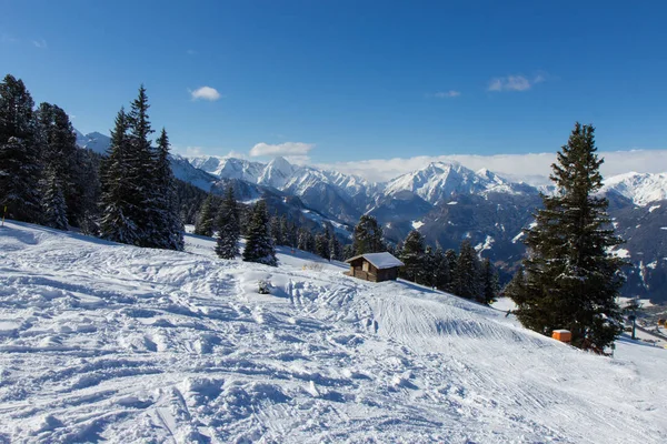 Vista dos Alpes no vale de Zillertall, Áustria — Fotografia de Stock