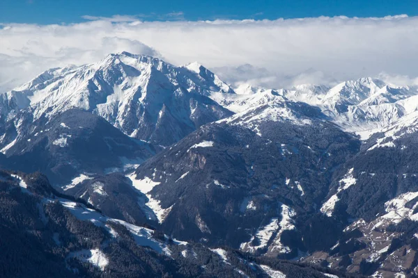 Vista sulle Alpi nella valle dello Zillertall, Austria — Foto Stock