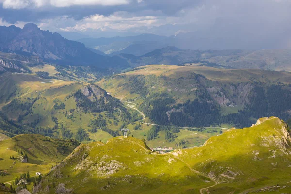 Blick auf den Marmolada-Gletscher von der Seilbahn Araba — Stockfoto