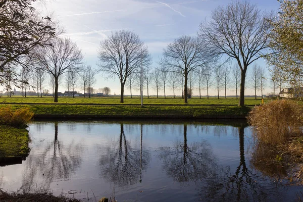 Canals of Amstelveen, autumn time — Stock Photo, Image