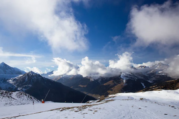 Mayrhofen Ski Resort Tyrol Avusturya Alpleri Görünümünü — Stok fotoğraf