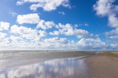 kum tepeleri Blaavand Beach, Güney Jutland, Danimarka