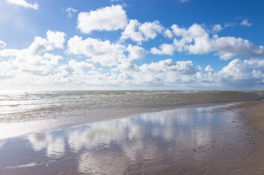 kum tepeleri Blaavand Beach, Güney Jutland, Danimarka