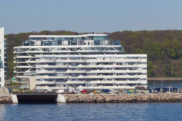 Aarhus Dinamarca Maio 2016 Vista Lado Mar Para Complexo Residencial — Fotografia de Stock