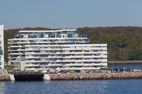 Aarhus Dánsko Květen 2016 Pohled Moře Rezidenční Složité Isbjerget Dánském — Stock fotografie