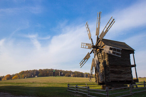 wind mills of National Museum of Folk Architecture and Life of Ukraine