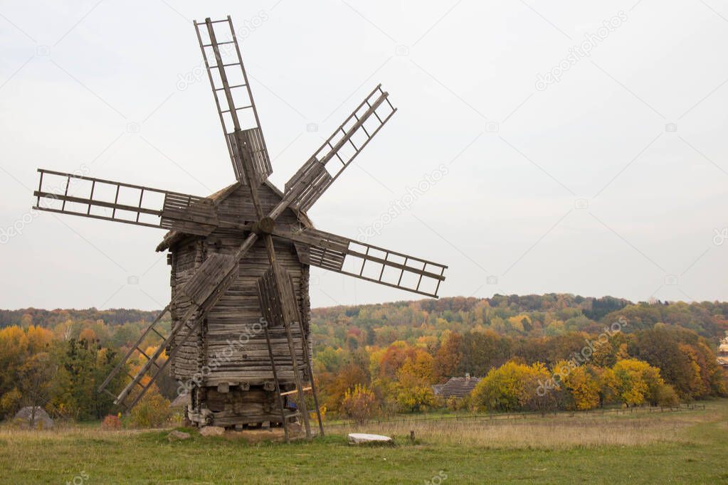 wind mills of National Museum of Folk Architecture and Life of Ukraine