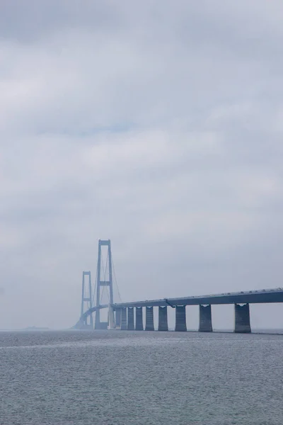 The Great Belt Bridge link in Dnmark — Stock Photo, Image