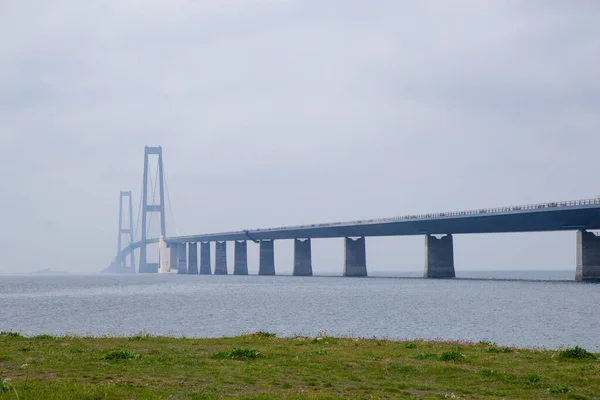 The Great Belt Bridge link in Dnmark — Stock Photo, Image