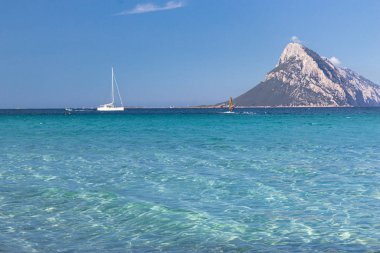 İtalya 'nın Sardunya adasında Spiaggia Porto Taverna