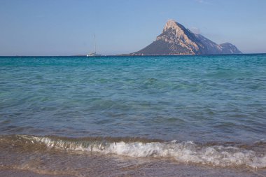 İtalya 'nın Sardunya adasında Spiaggia Porto Taverna