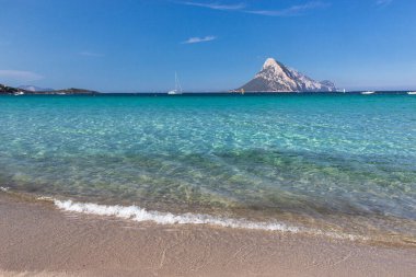 İtalya 'nın Sardunya adasında Spiaggia Porto Taverna