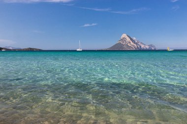 İtalya 'nın Sardunya adasında Spiaggia Porto Taverna
