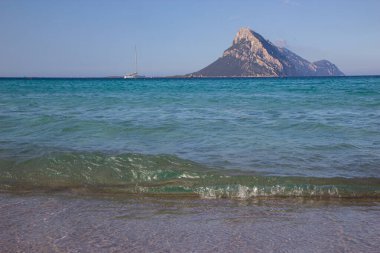İtalya 'nın Sardunya adasında Spiaggia Porto Taverna