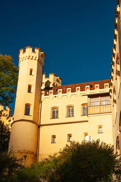 Außenansicht des Schlosses hohenschwangau in Bayern, Deutschland — Stockfoto