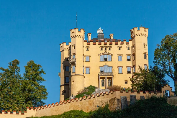 Exteriér paláce Hohenschwangau v Bavorsku, Německo — Stock fotografie