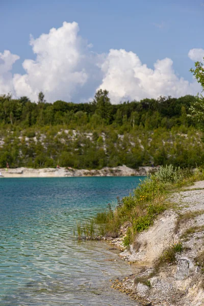 Karlstrup lago Kalkgrav que costumava ser um poço de giz — Fotografia de Stock