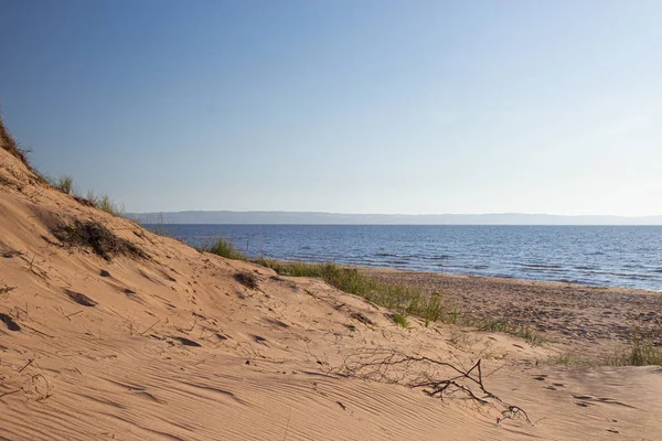 İsveç 'in güneyindeki Mellembystrand' da kumlu bir sahil. — Stok fotoğraf